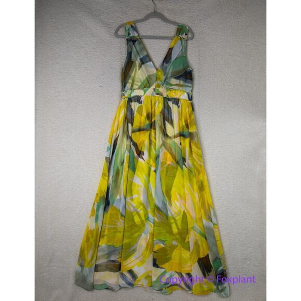 New! White House Black‎ Market Sleeveless V-Neck Braided Waist Maxi Dress, 12 - Picture 11 of 16